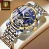 Новые роскошные мужские часы ТОП-бренда с коробкой, водонепроницаемые многофункциональные автоматические полые светящиеся мужские механические часы