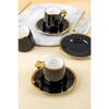 Arwen Set Of 6 Porcelain 90 Ml Coffee Cups 0157 Black