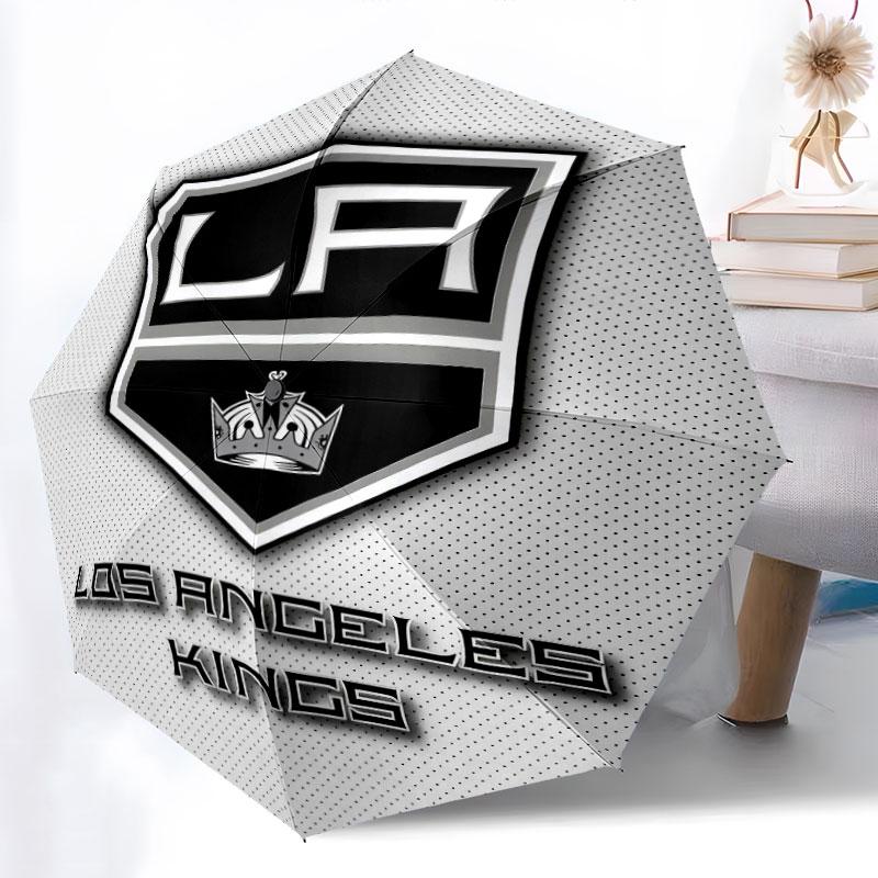 LA Kings Art, automatic folding umbrella, portable and foldable design, 8 ribs, a Christmas or birthday gift.