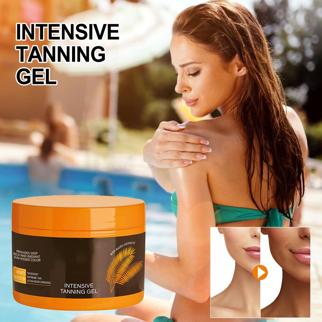 Intensive Tanning Gel, Natural Tanning Accelerator Paste Gel Tanning Creams For Sunbeds & Outdoor 150g
