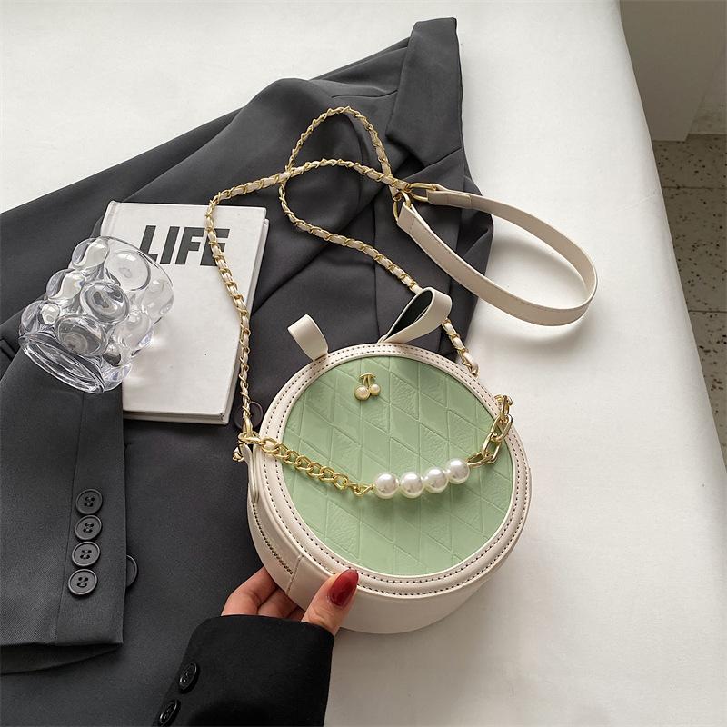 Стильная и простая сумка через плечо, простая и модная повседневная сумка-мессенджер 2024 года, новая версия, повседневная маленькая круглая сумка