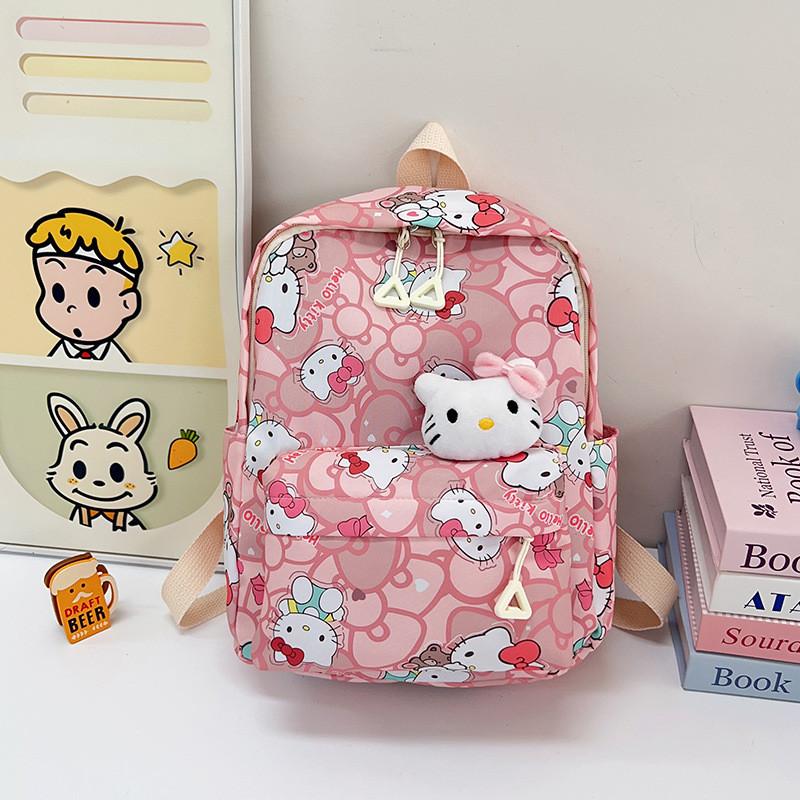 Adorable Cartoon Nylon Children's Backpack With Breathable Lightweight Design For School