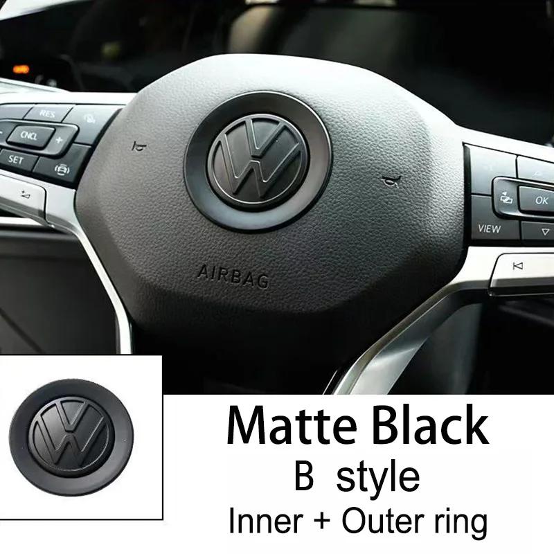 Car Steering Wheel Emblem Sticker Interior Accessories For Volkswagen GTI Polo Golf Passat Scirocco Beetle Tiguan Magotan