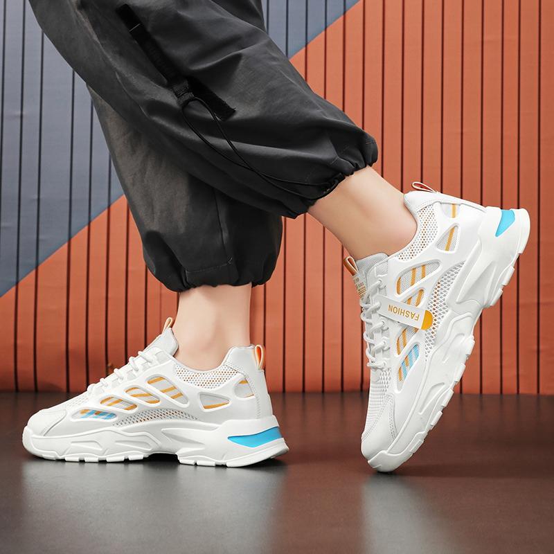 Men's Casual Sneakers Summer Breathable Anti Slip Mesh Outdoor Running Shoes Student Sneaker Tennis Shoes Informales