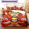 3pcs N-Narutos (4) Design Cover Set - HD Printed Bedding with 1 Cover and 2 Pillowcases - Perfect for Home and Dorm Decor