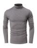 Autumn and Winter High-neck Men's Bottom Shirt Long-sleeved T-shirt Solid Color