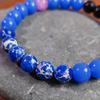 This 8mm aquamarine and blue crystal natural stone hand-woven bracelet is suitable for both men and women and perfect gift for relatives and friends.