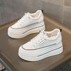 Thick-soled White Shoes Women, Within The High Hundred with Imitation Leather Single Shoes, Muffin Plate Shoes Women's Shoes