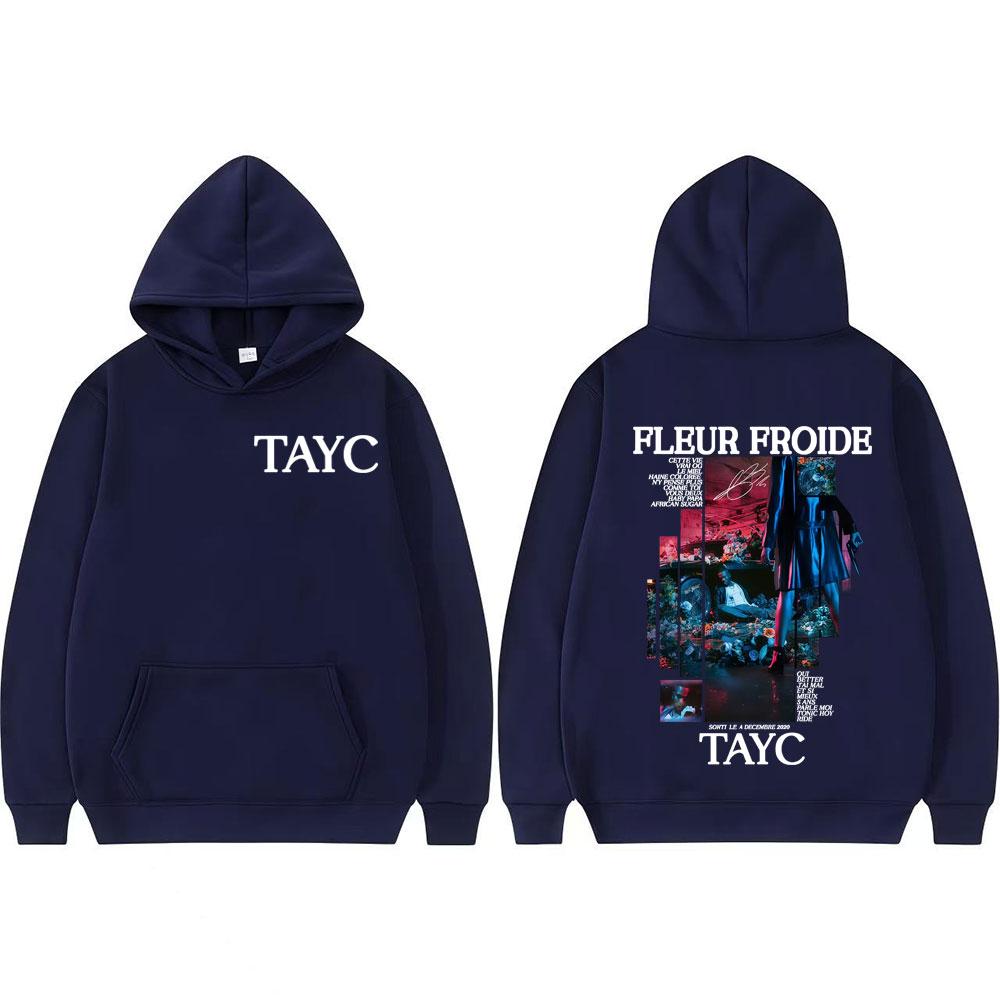 Rapper Tayc Fleur Froide Album Graphic Sweatshirts Men Women Fashion Gothic Retro Pop Music Hoodie Male Casual Oversized Hoodies