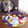 Анимированный круглый ковер CLANNAD, сексуальный мультсериал, игровой коврик для родителей и детей, нескользящий коврик для йоги в гостиной