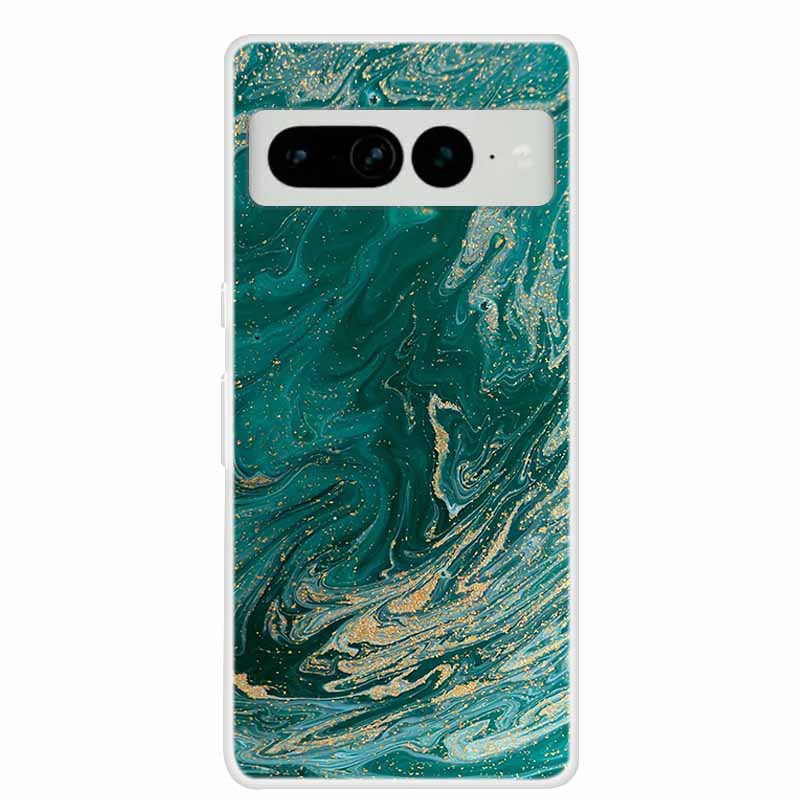 For Google Pixel 7 Pro Cases Pixel7 5G Clear Marble Soft TPU Silicone Back Covers for Google Pixel 7 5G Cases 6A 7Pro Phone Bags