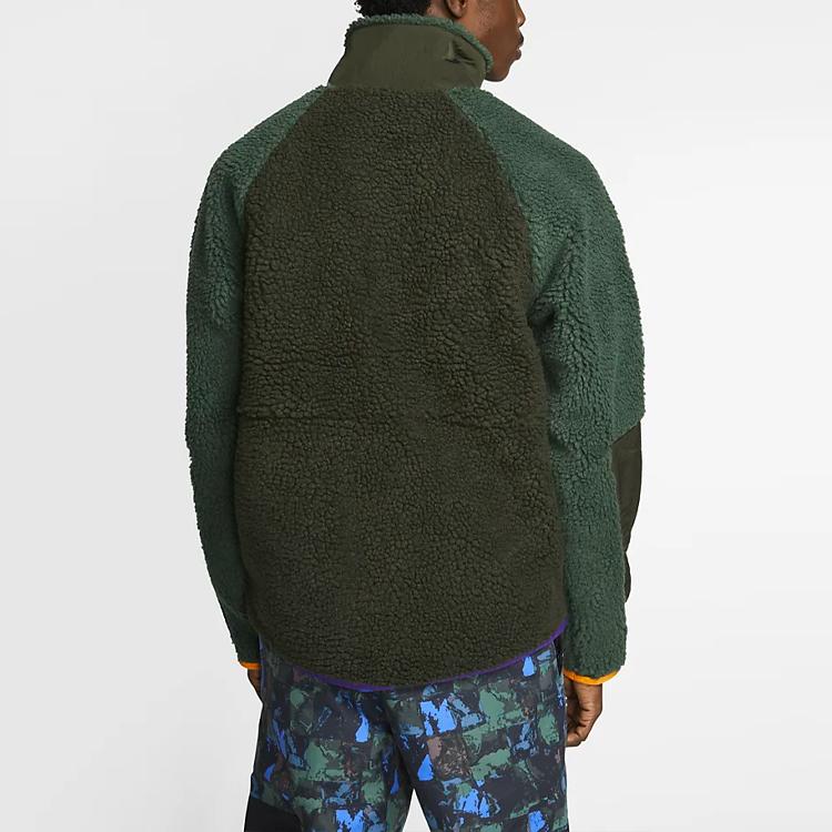 Nike Теплая куртка с воротником-стойкой Colorblock для мужчин, верхняя одежда, зеленая BV3722-355