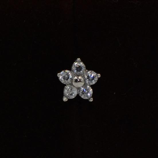 1 шт. женское кольцо из титановой стали с искусственным опалом и цветком губная губа, кольцо-гвоздик для ушей, ювелирные изделия в форме спирали