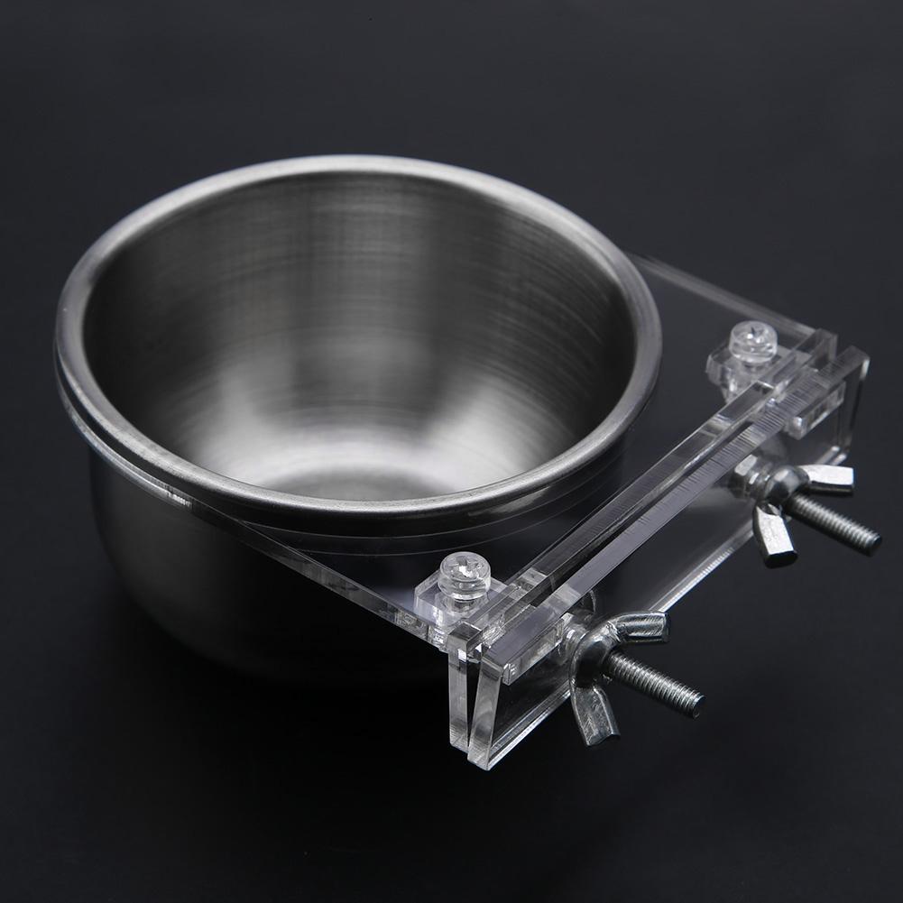 Bird Cage Food Water Feeder Bowl   Rack Parrot Parakeet Cage Accessories