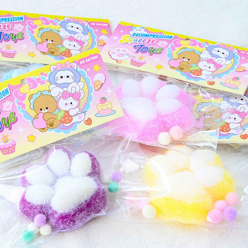 Игрушки для сдавливания кошачьих лапок Kawaii Cute Медленно отскакивающая декомпрессионная игрушка Детские счастливые сенсорные игрушки Подарок на день рождения Украшение для дома