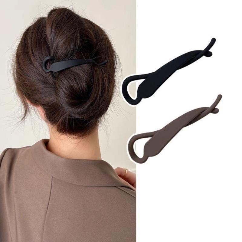 Smooth Banana Hair Barrettes Slip Resistant Grip For Women Girls High Ponytail Styling Accessories