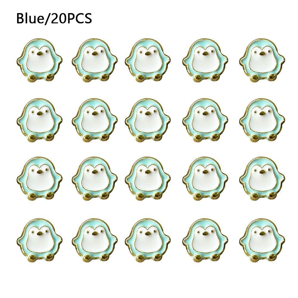 20pcs DIY Doll Penguin Buttons Mini Doll Shoes Buckles Coat Buckles  1/6 Doll Clothes Accessories