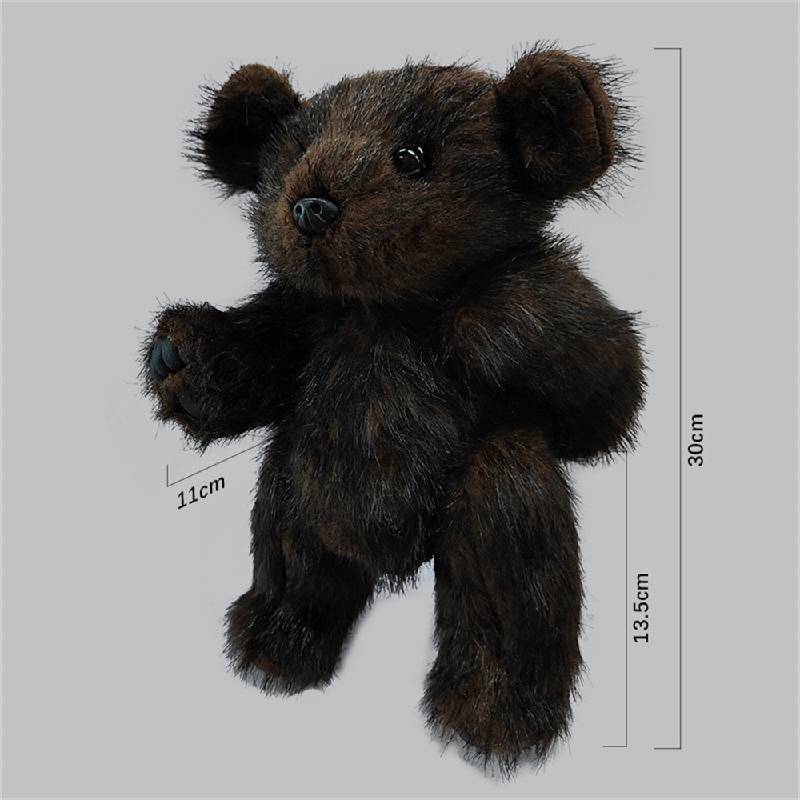 30cm Height Short Plush Teddy Bear Adjustable Raccoon Stuffed Animal