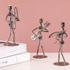 1piece Metal Puppet Playing Musical Instrument, Vintage Band Model, Living Room Desktop Decoration, Home Decoration