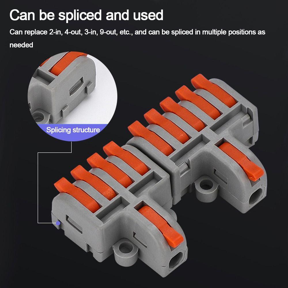 Compact Wire Connector Universal Push-in Terminal Blocks  Electrical
