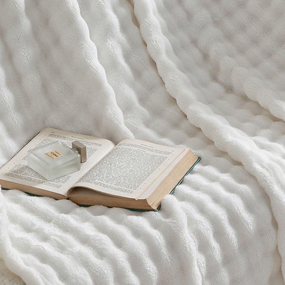 70x100cm Monolayer Flannel Blanket Simple Thickened Sofa Throw New Bed Cover