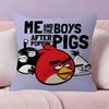 Animation AAAngry Birds Cartoon   Pillow Cushion Cover Pillowcase Living Room Sofa Home Decor Customized