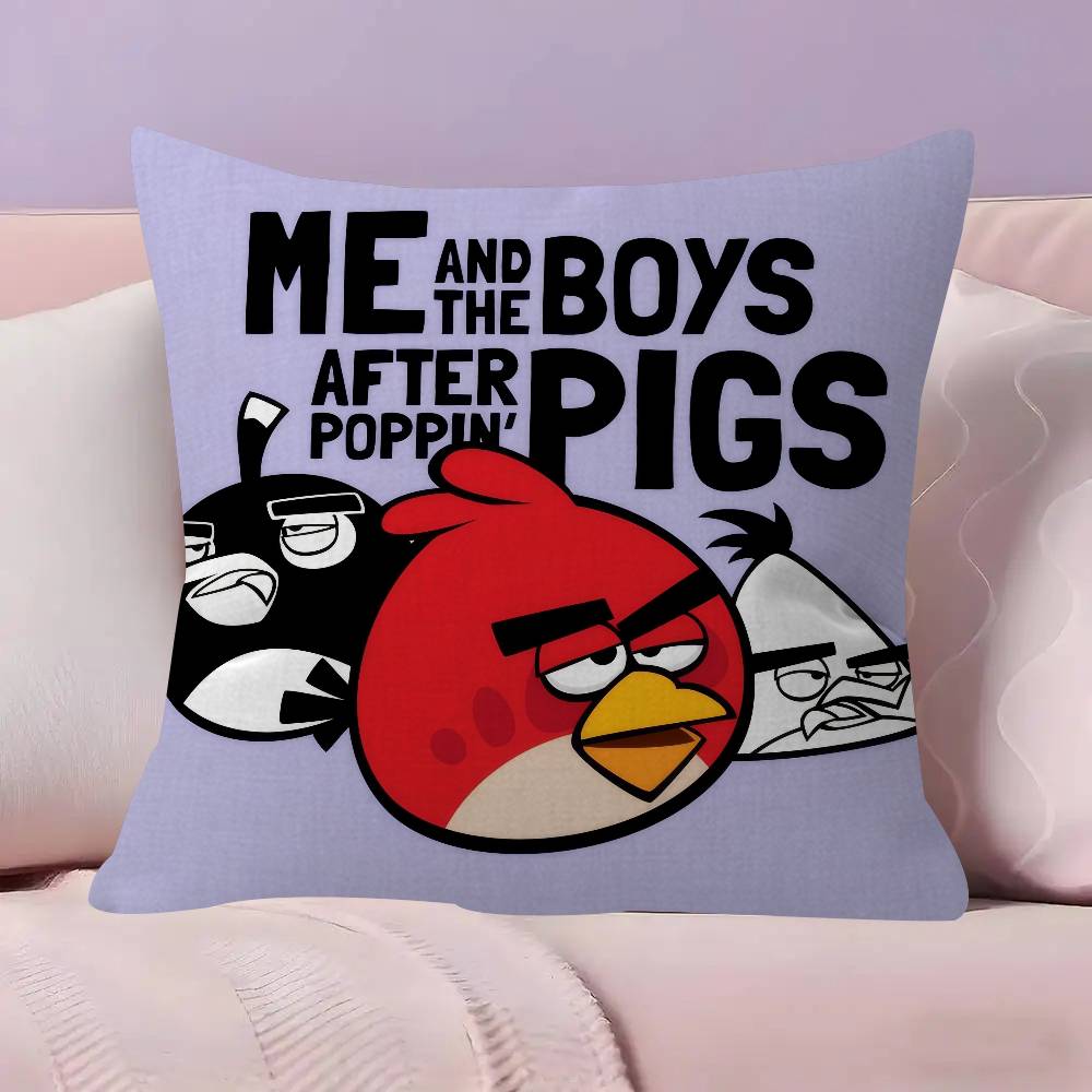 Animation AAAngry Birds Cartoon Pillow Cushion Cover Pillowcase Living Room Sofa Home Decor Customized