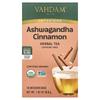 VAHDAM India, Настои, Травяной чай, Ашваганда Корица, Без кофеина, 18 пакетиков для заваривания, 28.8г (1,02 унции)