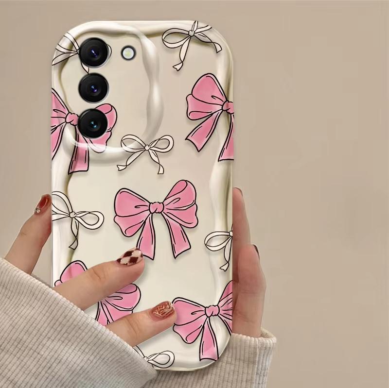 Чехол с бантом для Samsung Galaxy A36 A35 A34 A33 A53 A52 A51 A55 A54 A15 A16 A26 A73 S25 Ultra S24 Plus S23 FE S22 S21 S20