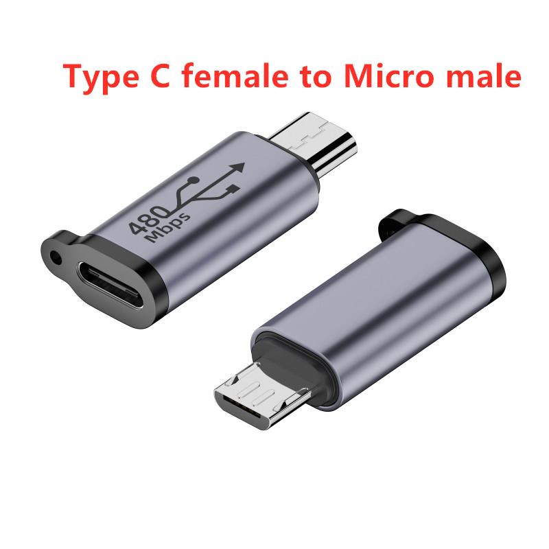 Адаптер USB Type C на Mini USB MicroUSB Конвертер Micro USB на TypeC Mini USB Разъем Поддержка Зарядки Синхронизации Данных 480 Мбит/с 18 Вт
