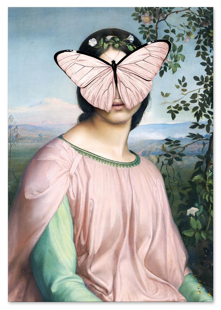 Canvas Painting Portrait Butterfly Pop Art