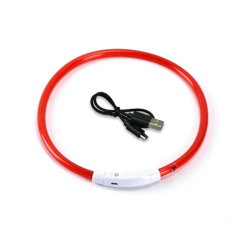 Светодиодный ошейник для собак, светящийся Usb ошейник для кошек, собак, 3 режима, светодиодный свет, светящийся светодиодный ошейник для предотвращения потерь, аксессуары для собак