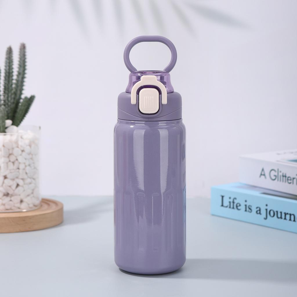 New Stainless Steel Vacuum Thermos Cup Large Capacity with Handle Portable High Appearance Level Men's and Women's Sports Kettle