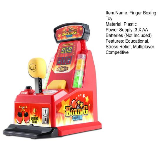 Finger Boxing Club Game Score Display Educational Stress Relief Multiplayer Competitive Kids Toddlers Finger Strength Training Desktop Boxing Machine