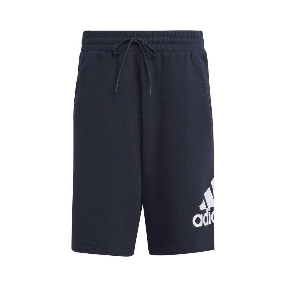 Adidas Essentials Big Logo French Terry men's shorts 100% cotton Blue marine