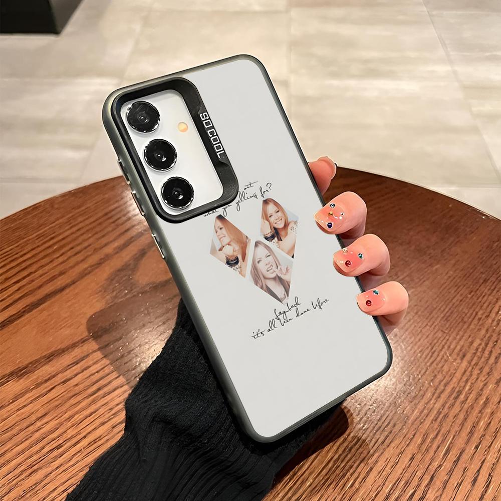 Singer Avril Lavigne Phone Case For Samsung Galaxy S25 S24 S23 S22 S21 S20 Note20 Ultra Plus Fe colored silver Cover