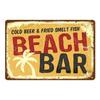 Aloha Beach Tin Signs Vintage Summer Metal Wall Plaque Hawaii Tiki Bar Decor House Seaside Decorative Plate Surf Carft YA040