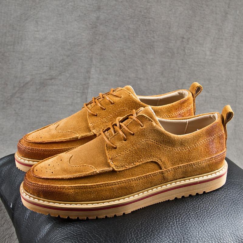 Модные мужские туфли в стиле ретро с матовым эффектом 2024 года, весна и осень, новый стиль, мужская мода, тренд, мужская обувь, повседневная обувь на шнуровке, мужская обувь