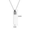 Transparent Glass Glass Bottle Necklace Ashes Holder Perfume Vial Pendant Memorial Necklace