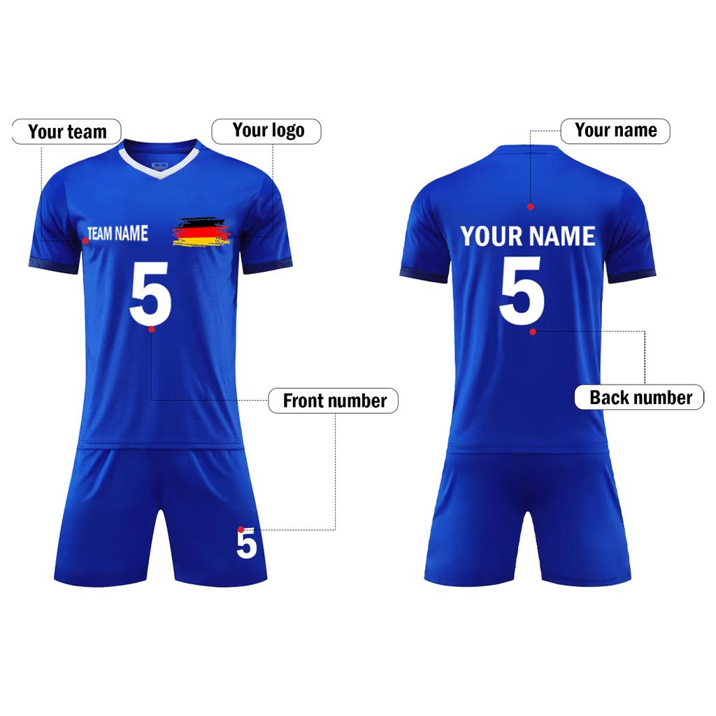 Personalised Shirts Kit Mens Girls With Name Number Custom Football Jerseys For Boys Training Suit