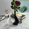 Креативная ретро-ваза для цветов неправильной формы, имитация керамики, пластиковая ваза для цветов, украшение для рабочего стола в гостиной