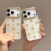 Высококачественный чехол из смолы с золотым 3D бантом для iPhone 17 Apple 16 Pro Max 14/15