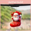 Santa Christmas Car Acrylic Pendants Cartoon Design Auto Festive Decoration