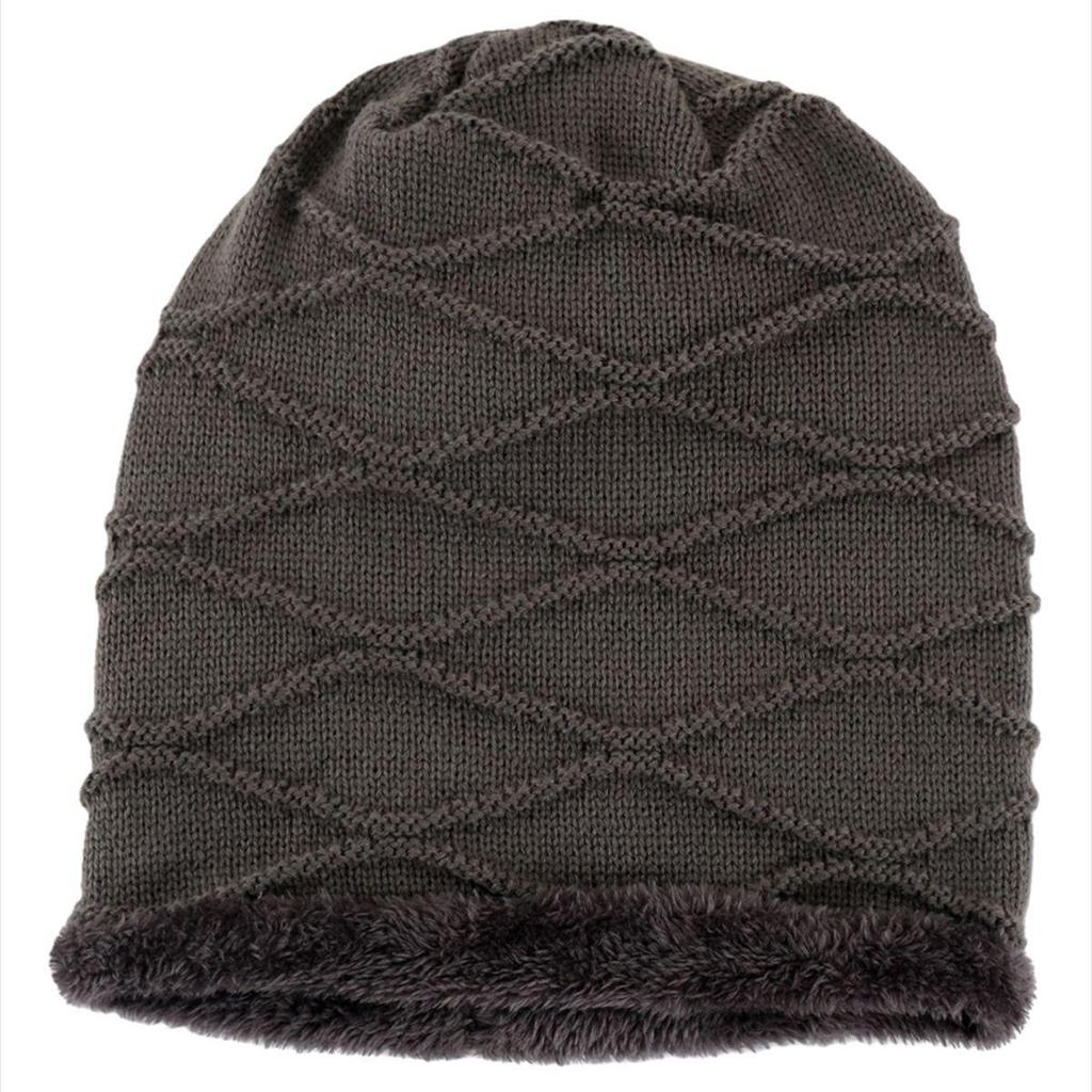 Autumn Winter Pleated Plush Women's Pullover Knitted Wool Wavy Moon Ear Protection Hat EMA