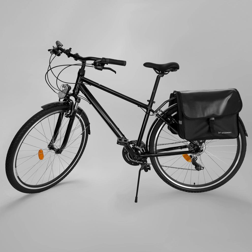 Wozinsky Sakwa Rowerowa Na Bagażnik Podwójna 28 L Czarna (Wbb34Bk)