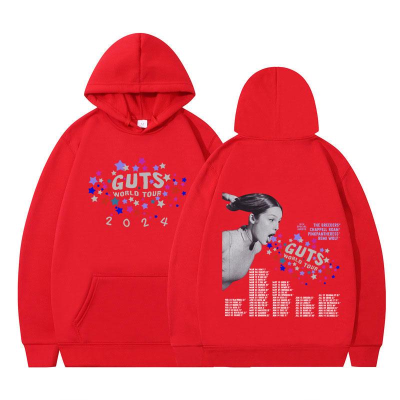 Худи Sour Vampire Guts 2024 Мировой Концертный Тур Мужская Женская Одежда Мода Хип-Хоп Толстовки Харадзюку Оверсайз Худи Y2K
