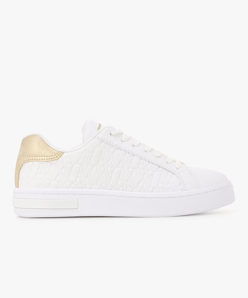 Armani Exchange Women'S Metal Patch Logo Pattern Sneakers _Off White_A426175501