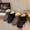 2024 Женские ботинки на платформе с тонкой подошвой из искусственной замши Осенне-зимняя теплая обувь Ботинки Размер 35- 41 Обувь из хлопка на скользкой подошве