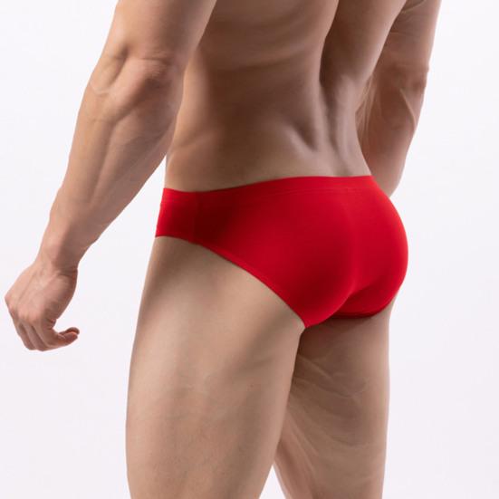 Мужские трусы с низкой посадкой, трехмерные, U-образные, однотонные, дышащие, удобные трусы