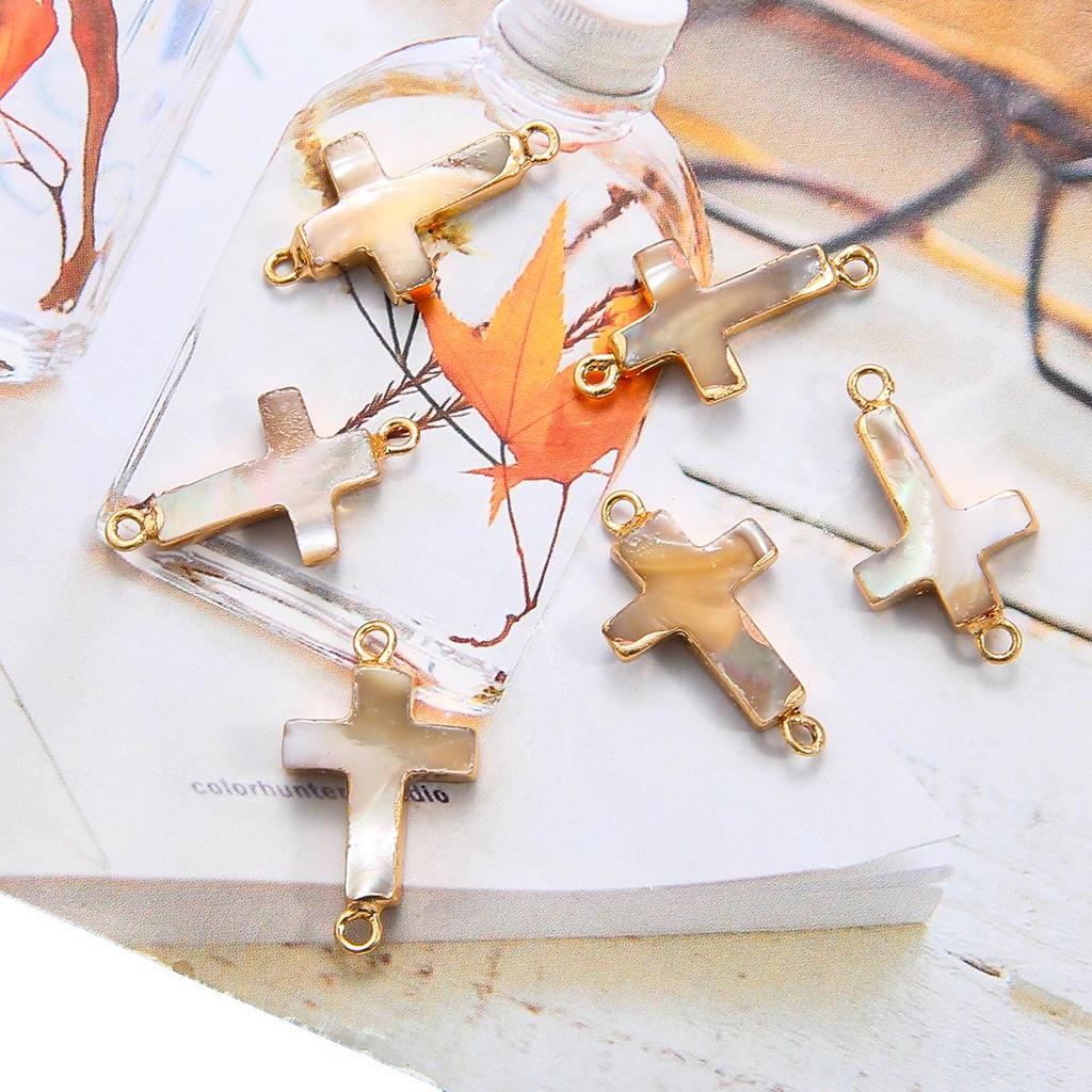 Натуральный пресноводный жемчуг с двойным отверстием, соединительные подвески для изготовления ювелирных изделий, браслет, ожерелье, серьги «сделай сам»